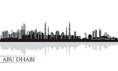 Abu Dhabi city skyline silhouette background - 66332896