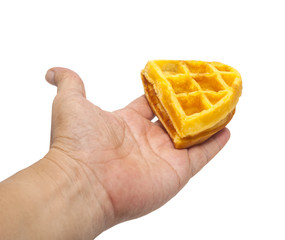 waffle in hand