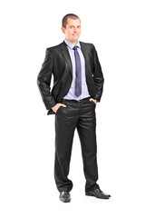 Full length portrait of a young businessman