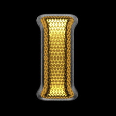 silver and golden figure