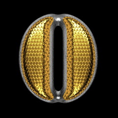 silver and golden figure