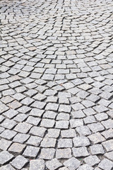 Cobblestoned pavement