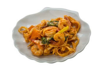 Fried noodles with shrimps