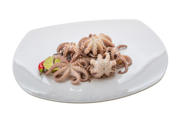 Boiled octopus