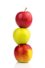 Äpfel auf weißem Hintergrund