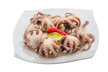 Boiled octopus