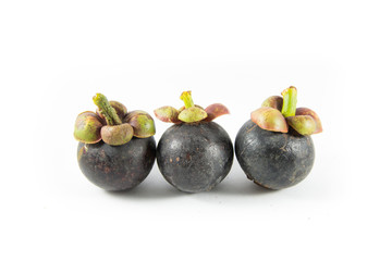 mangosteen isolated on white