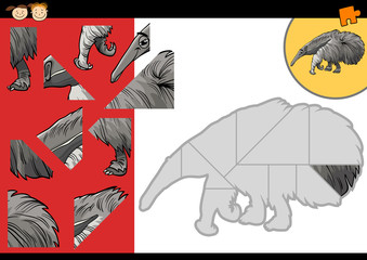 cartoon anteater jigsaw puzzle game