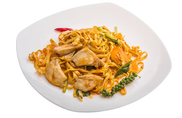 Fried noodles with pork