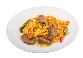 Fried noodles with beef