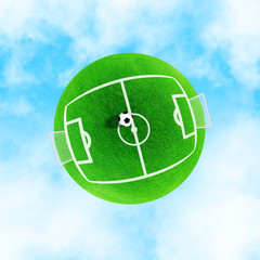 Football green planet