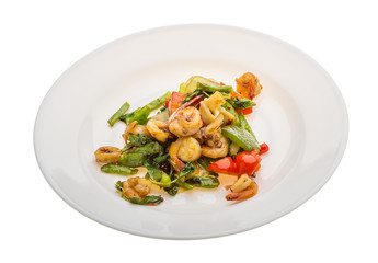 Seafood with vegetables