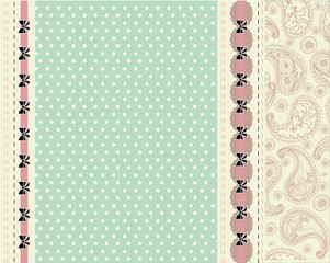 Blue card with floral pattern