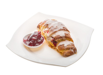 Croissant with jam