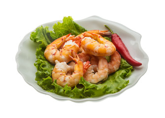 Unshelled king prawn