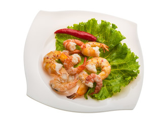 Unshelled king prawn