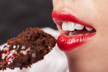 Eating Cake Close-up