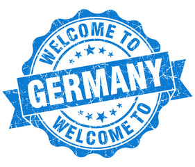Welcome to Germany blue grungy vintage isolated seal