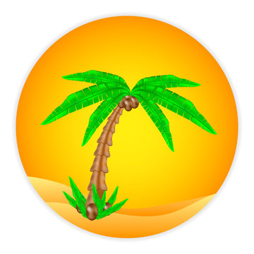 Palm tree button