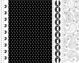 Black and white lace vector design