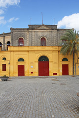 front side of bullring in Jerez de la Frontera, Andalusia, Spain