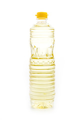 Oil bottle isolated white background