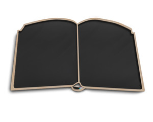 Book shape blackboard