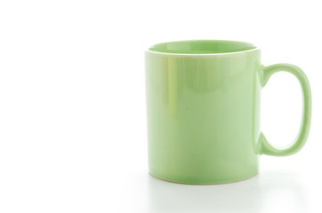 Color mug isolated on white