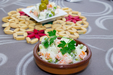 fresh salad with background