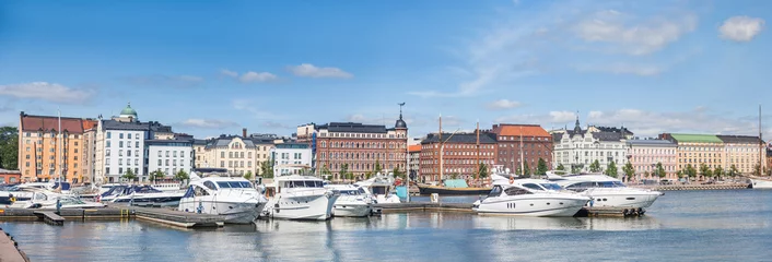 Papier Peint photo Scandinavie Yachts and Buildings in Helsinki