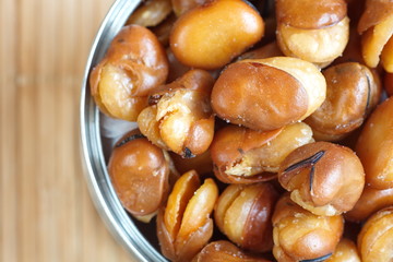 fried broad beans or fava beans
