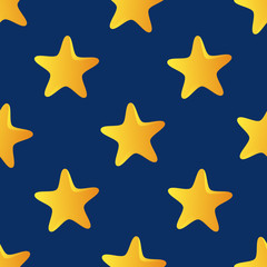 Cute vector seamless pattern (tiling) made of stars. Star shapes