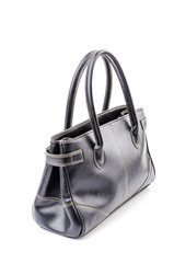 Naklejka premium Woman leather bag isolated white background