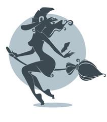 young happy and attractive witch