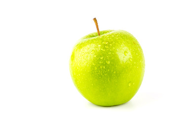 Green apple isolated white background