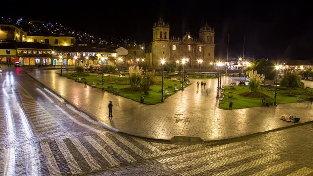 Cusco Zeitraffer (Stadtmitte / Verkehr)