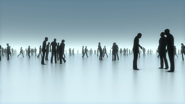 flight through crowd