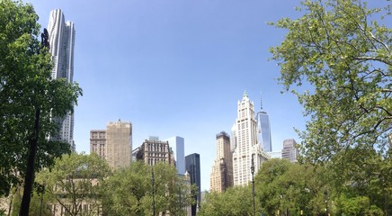 Fototapeta premium Architecture in Manhattan New York City panorama