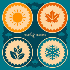 Four seasons poster design