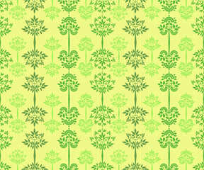 vector seamless pattern with trees