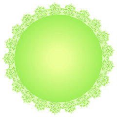 vector round green frame