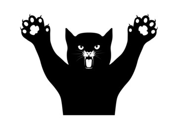 cat's claws scratch a background