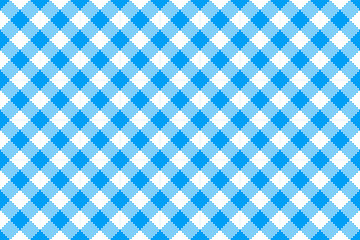 Blue and White Checked Tablecloth Endless, Seamless Pattern