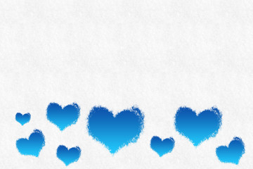 Christmas bells and shapes in the snow