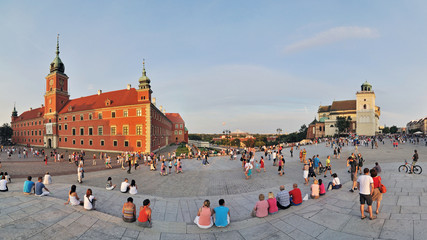 Obraz premium Zamek Królewski w Warszawie-Stitched Panorama