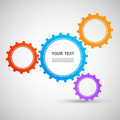 Vector color design concept gears