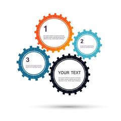Vector color design concept gears