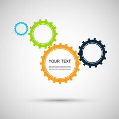 Vector color design concept gears
