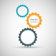 Vector color design concept gears