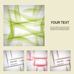 Set of vector abstract line background EPS10
